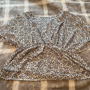 Black & White Floral Top